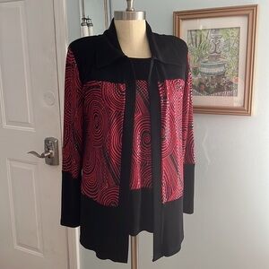 Vintage Kokomo 2 Piece Sparkle Blouse with Shell size Small